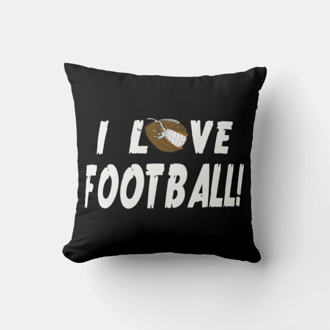 I Love Football for Men Football Sport Gift Kussen (Voorkant)