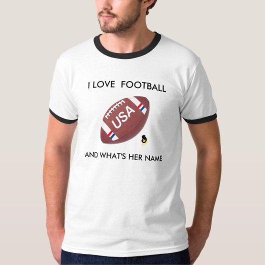 I Love Football T Shirt (Voorkant)