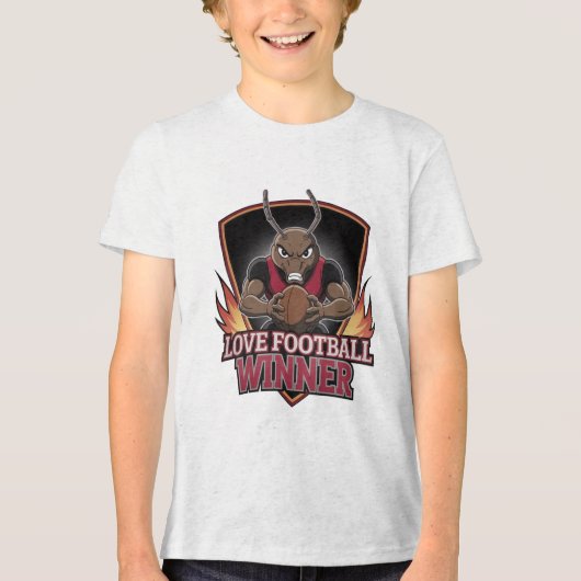 I love football  Tri-Blend shirt (Voorkant)