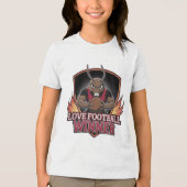 I love football  Tri-Blend shirt (Voorkant)
