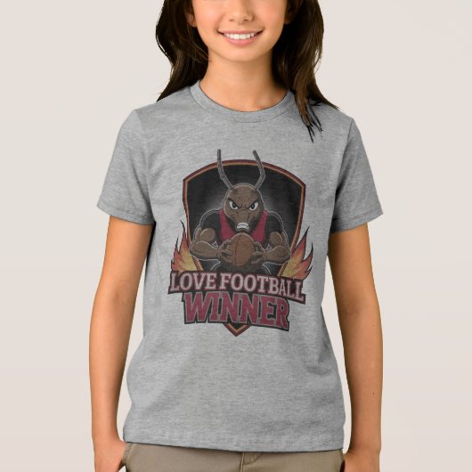 I love football  Tri-Blend shirt (Voorkant)