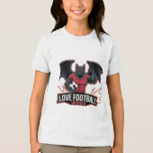 I love football  Tri-Blend shirt (Voorkant)
