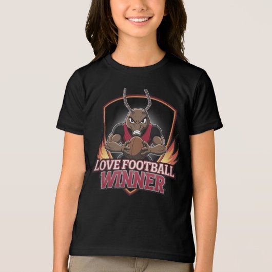 I love football  Tri-Blend shirt (Voorkant)