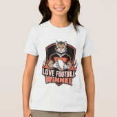 I love football  Tri-Blend shirt (Voorkant)