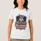 I love football  Tri-Blend shirt (Voorkant)