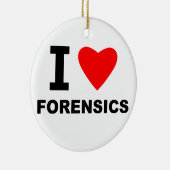 I Love Forensics Keramisch Ornament (Rechts)