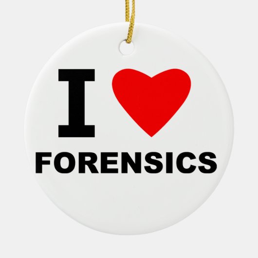 I Love Forensics Keramisch Ornament (Voorkant)