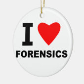 I Love Forensics Keramisch Ornament (Links)
