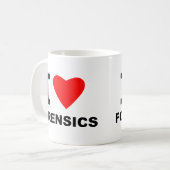 I Love Forensics Koffiemok (Voorkant links)