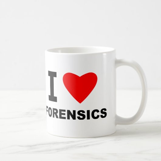 I Love Forensics Koffiemok (Rechts)