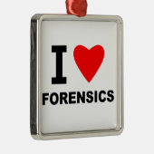 I Love Forensics Metalen Ornament (Rechts)