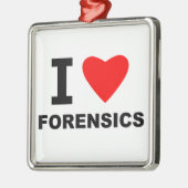 I Love Forensics Metalen Ornament (Links)
