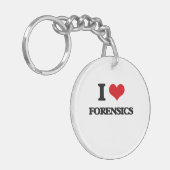 i LOVE fORENSICS Sleutelhanger (Voorkant Links)