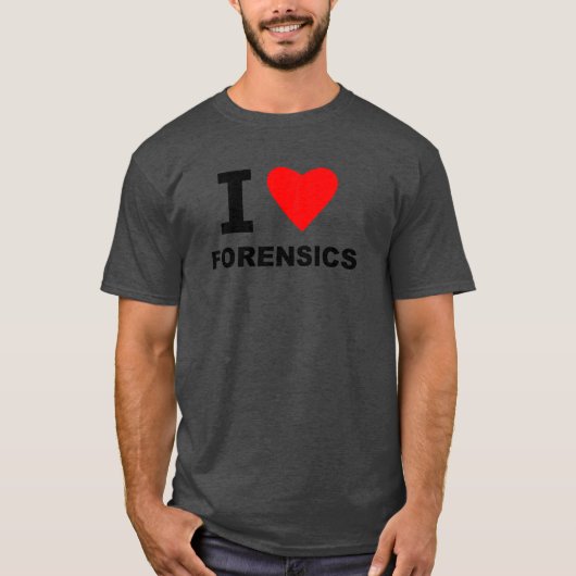 I Love Forensics T-shirt (Voorkant)