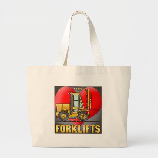 I Love Forklift Trucks Canvas tas (Voorkant)