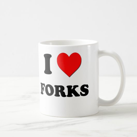 I Love Forks Koffiemok (Rechts)