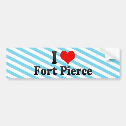 I Love Fort Pierce, Verenigde Staten Bumpersticker (Voorkant)