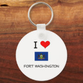 I Love Fort Washington Pennsylvania Sleutelhanger (Voorkant)