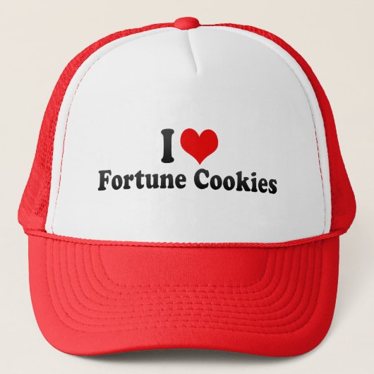 I Love Fortune Cookies Trucker Pet (Voorkant)