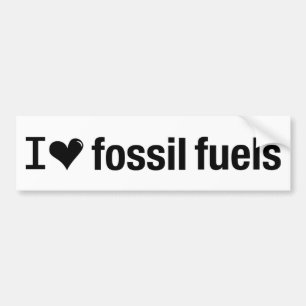 I Love Fossil Fuels Bumpersticker