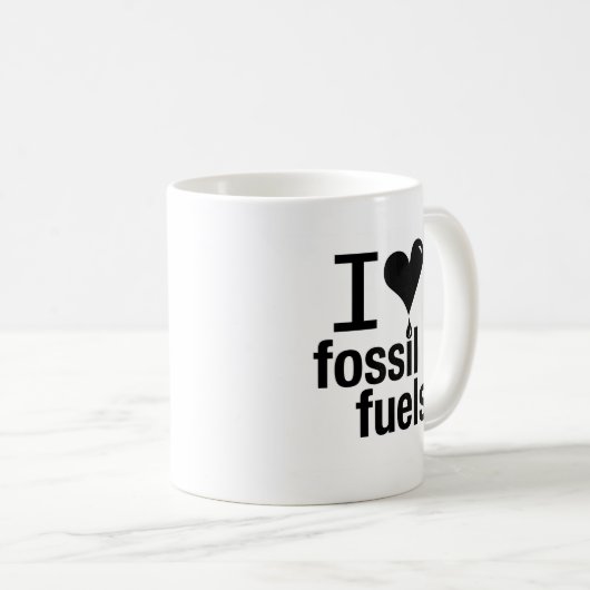 I Love Fossil Fuels Mok (Voorkant rechts)