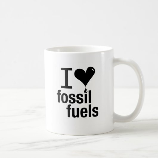 I Love Fossil Fuels Mok (Rechts)