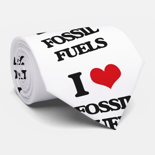 i LOVE fOSSIL fUELS Stropdas (Opgerold)