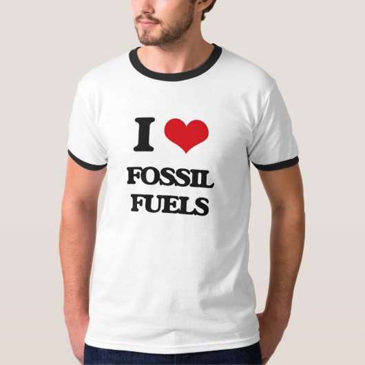 i LOVE fOSSIL fUELS T-shirt (Voorkant)