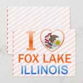 I Love Fox Lake, IL Briefkaart (Voorkant / Achterkant)