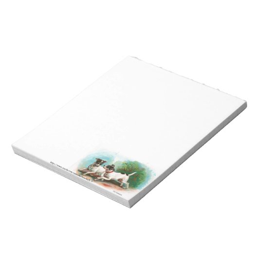 I Love Fox Terriers" Notitieblok (Linkerzijde)