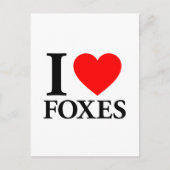 I Love Foxes Briefkaart (Voorkant)