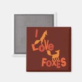 I Love Foxes Magneet (Voorkant / Achterkant)