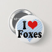 I Love Foxes Ronde Button 5,7 Cm (Voorkant /achterkant)