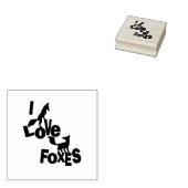 I Love Foxes Rubberstempel (Gestempeld)