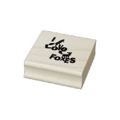 I Love Foxes Rubberstempel (Stempel)
