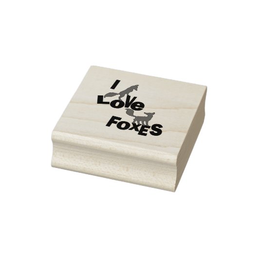 I Love Foxes Rubberstempel (Stempel)