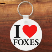 I Love Foxes Sleutelhanger (Voorkant)