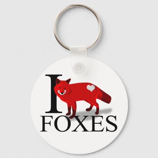I Love Foxes Sleutelhangers (Voorkant)