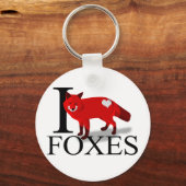 I Love Foxes Sleutelhangers (Voorkant)