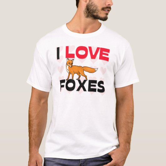 I Love Foxes T-shirt (Voorkant)