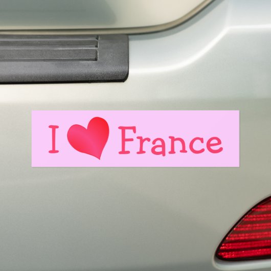 I Love France Bumpersticker (Op auto)