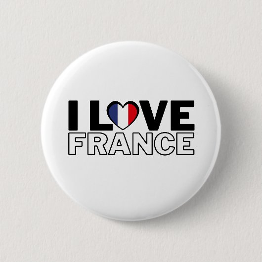 I LOVE FRANCE - For real French people! Ronde Button 5,7 Cm (Voorkant)