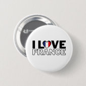 I LOVE FRANCE - For real French people! Ronde Button 5,7 Cm (Voorkant /achterkant)