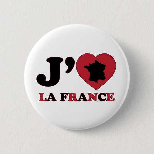 I Love France Ronde Button 5,7 Cm (Voorkant)