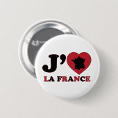 I Love France Ronde Button 5,7 Cm (Voorkant /achterkant)