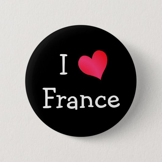 I Love France Ronde Button 5,7 Cm (Voorkant)