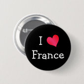 I Love France Ronde Button 5,7 Cm (Voorkant /achterkant)