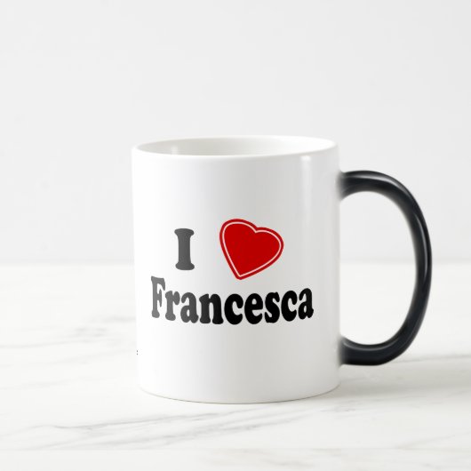 I Love Francesca Magische Mok (Rechts)