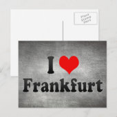 I Love Frankfurt, Duitsland Briefkaart (Voorkant / Achterkant)