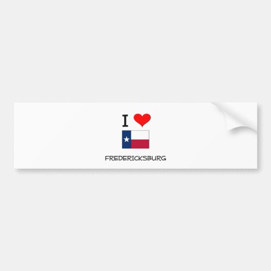 I Love Fredericksburg Texas Bumpersticker (Voorkant)